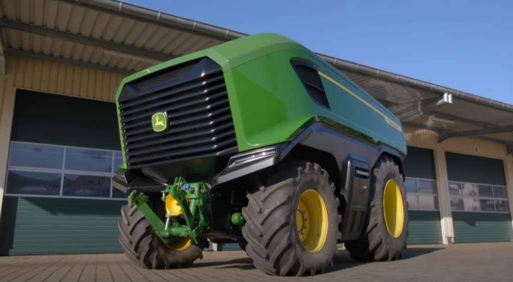 John Deere présente un tracteur électrique robotisé